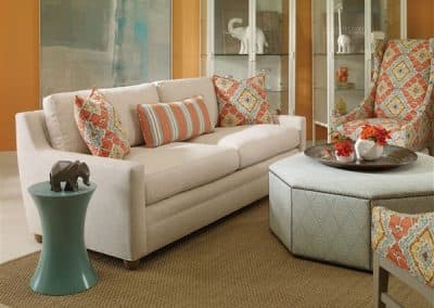 Vanguard-Eclectic-Fairgrove-sofa-with-Mirage-Spot-Table-and-Orian-Ottoman-chairs