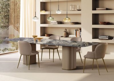 Milos Double Pedestal Dining Table